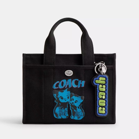 Coach The Lil Nas X Drop Bag Charm in Silver/Yellow Smooth Leather Keychain NWT - Picture 9 of 14